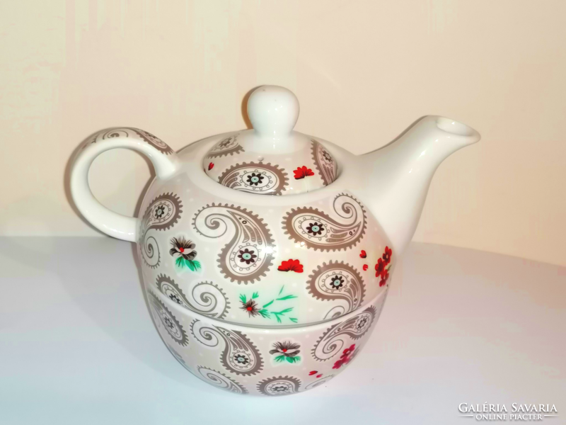 Gilde porcelán praktikus art deco mintás tea szett