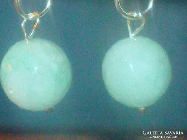 Aquamarine faceted pearl earrings