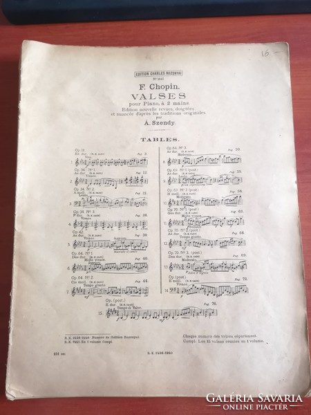 Chopin valses piano sheet music from the 1950s