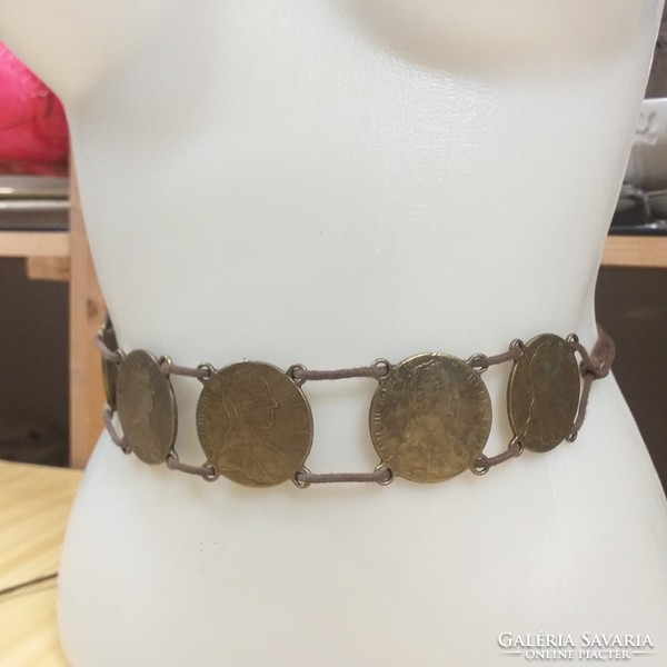 Bronze, copper coin waist ornament, belt.