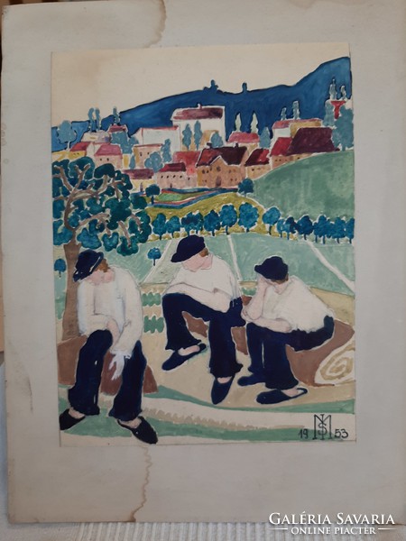 Unknown painter: resting workers