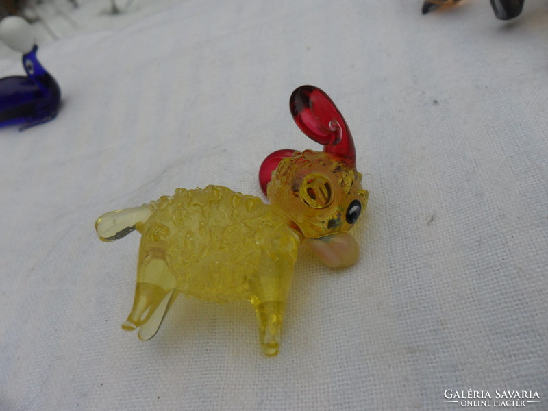 Muránói üveg állat figura gyűjtemény