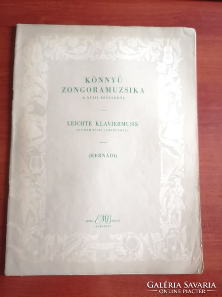 Hernádi szerk. : Könnyű zongoramuzsika a 18. századból  1951-es kiadás