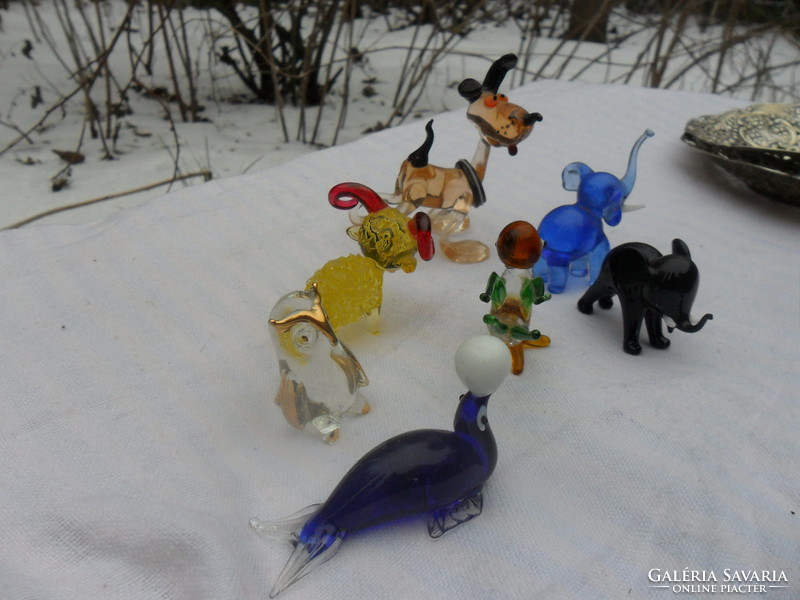Murano glass animal figurine collection