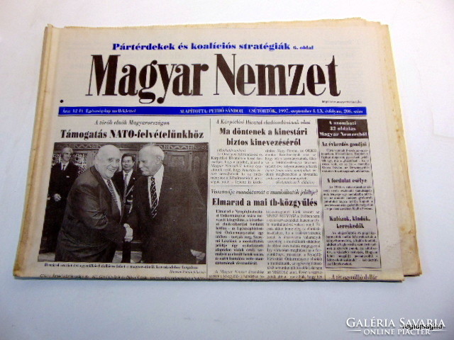 1997 September 4 / Hungarian nation / birthday original newspaper :-) no .: 20539