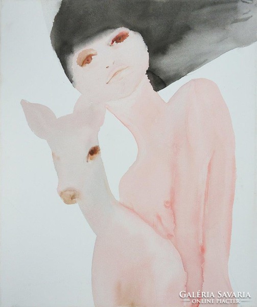 MOIZER ZSUZSA (1979-): Két test egy lélek XIII. 60x50 cm festmény