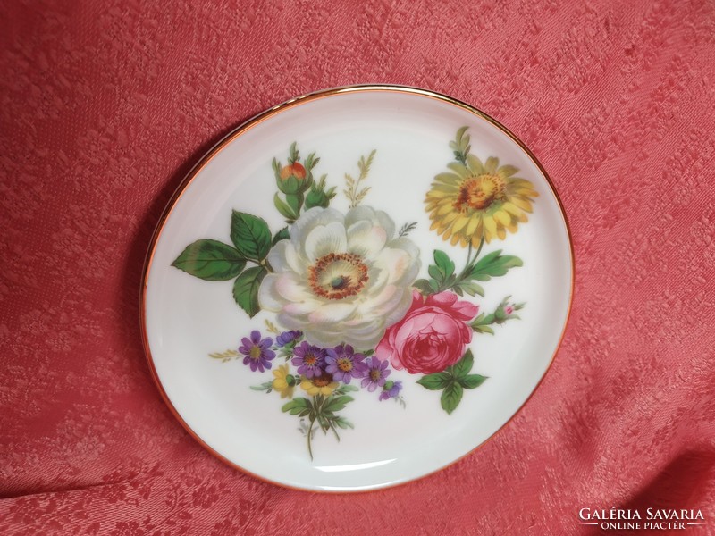 Gyönyörű virágmintás porcelán kis tál, tányér 3