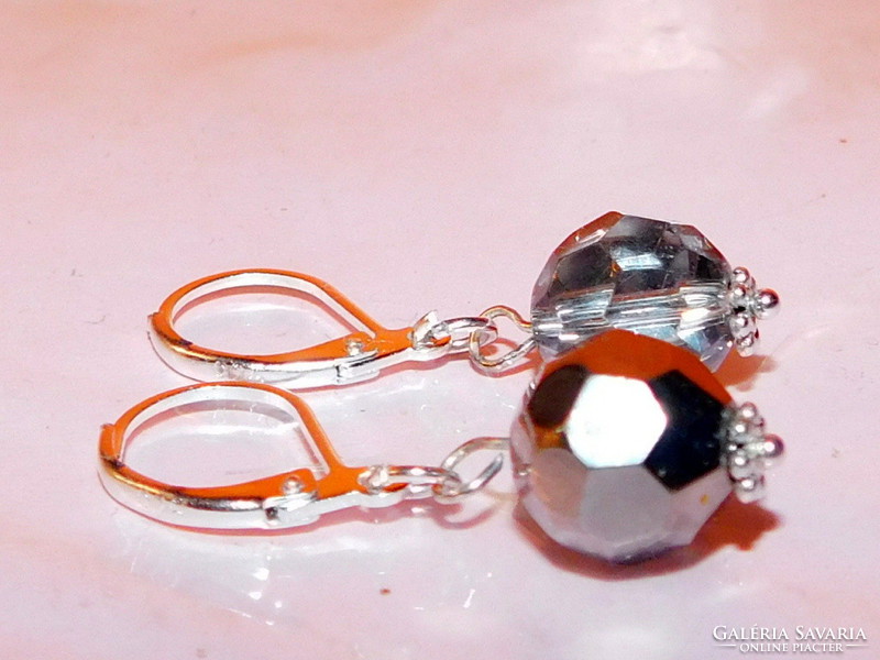 Metallic luster briolette polished pearl earrings