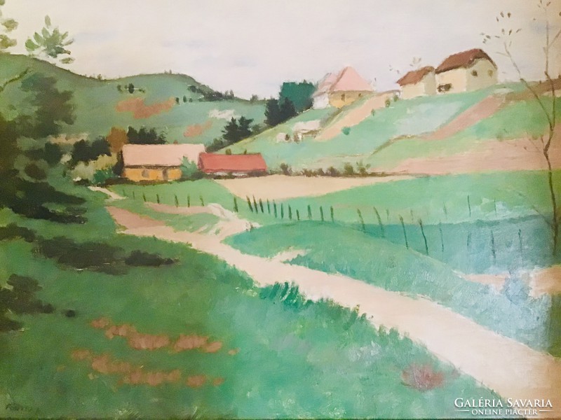 Adolf Fényes (1867-1945): the valley 45.5*60.5 cm oil on canvas