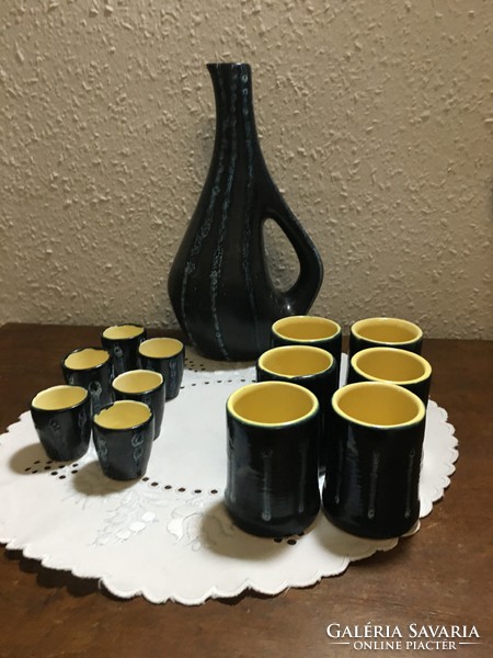 Pond vase (spout) + 2 x 6 glasses