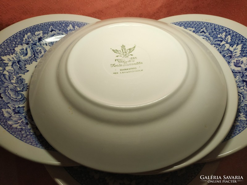 6 pcs. Scenic porcelain cake plate