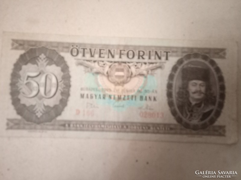 Szép állapotú Rákóczi 50 forintos bankjegy 1969