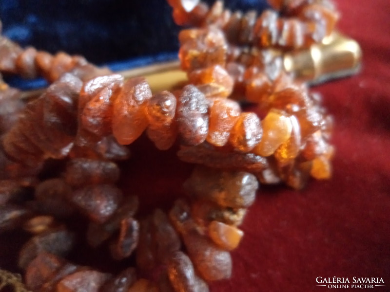Baltic amber necklace with gold clasp from the 60's