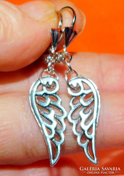 Angel wings tibetan silver vintage earrings