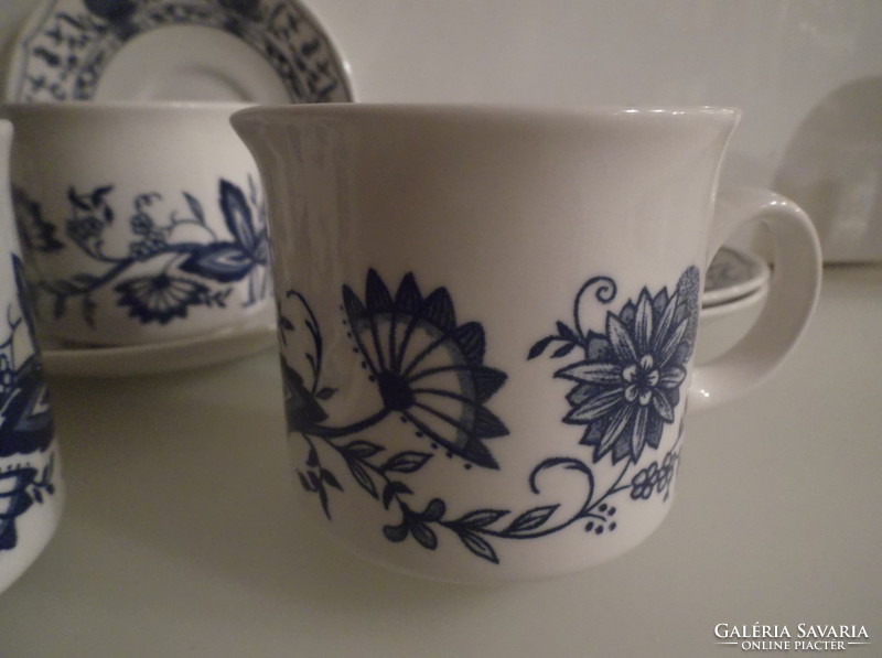 Coffee set - 11 pcs - churchill - onion pattern - porcelain - beautiful - flawless