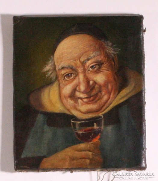 Drinking monk painting
