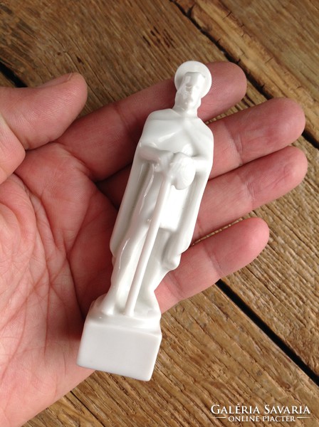 Régi miniatűr Herendi Szent istván porcelán figura