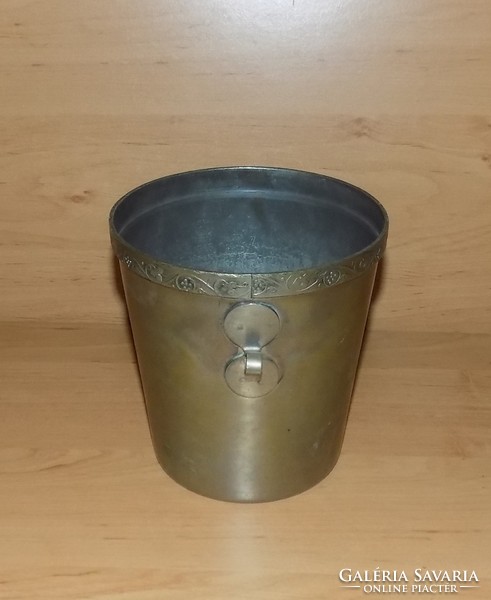 Old metal ice cube ice bucket (23 / d)