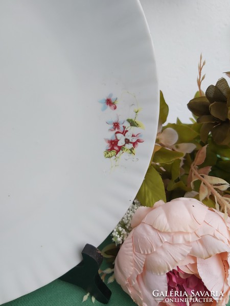 Mesés virággal 26 cm-es nagyobb lapostányér sültes tányér kínáló virágos