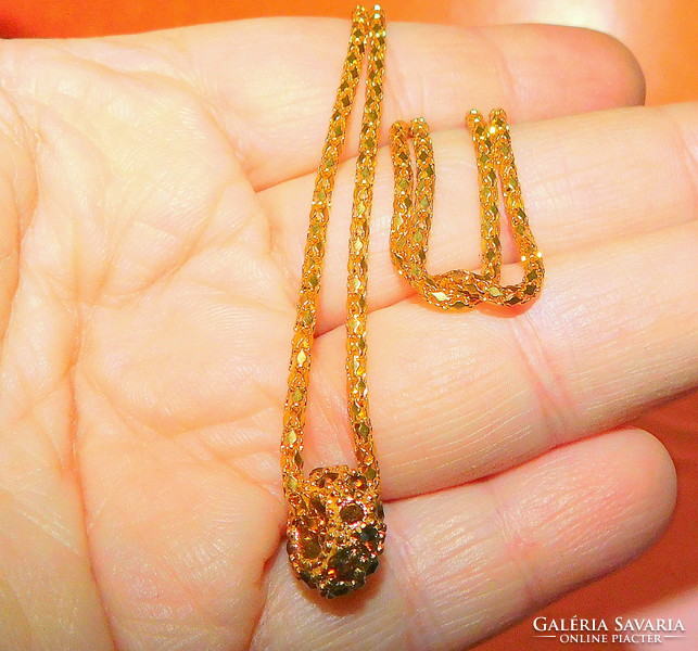Gold glitter swarovski pandora nature pearl gold gold filled necklace
