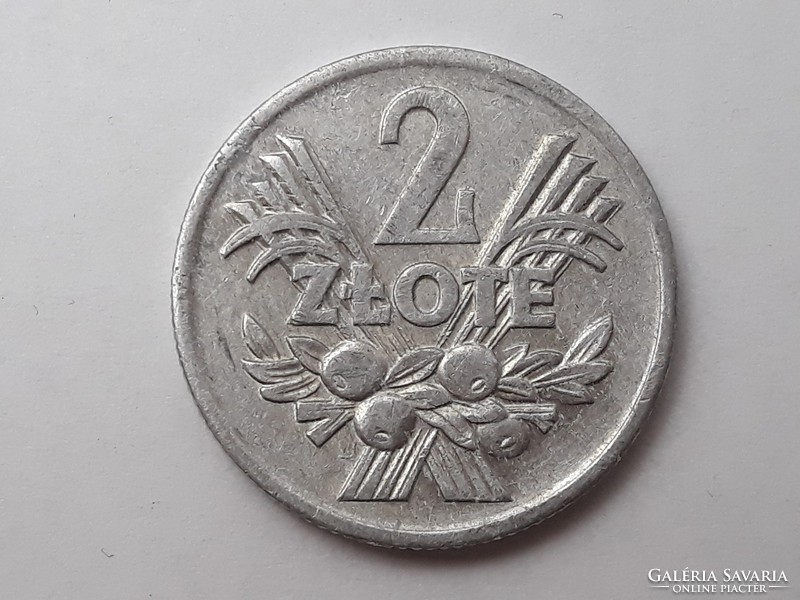 Lengyelország 2 Zloty 1974 érme - Lengyel 2 ZL 1974 külföldi pénzérme