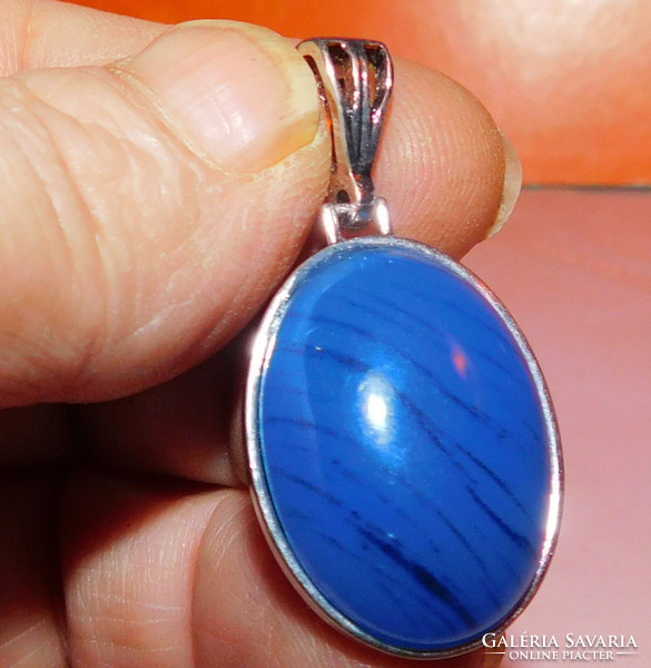 Lapis lazuli mineral stone pendant
