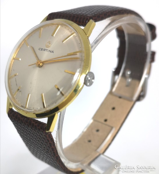 Certina suit watch from 1968! Structure serviced, with tiktakwatch service card, warranty