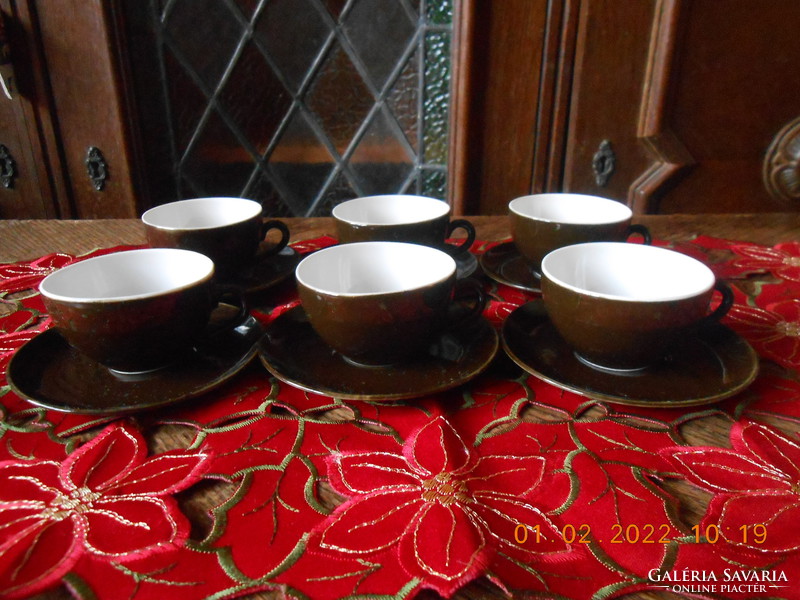 Zsolnay porcelán antik kávés készlet