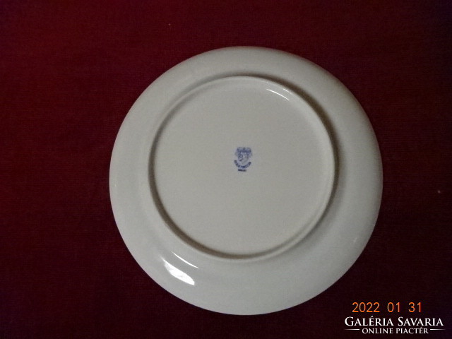 Lowland porcelain small plate decorated with a bouquet of flowers. He has! Jókai.