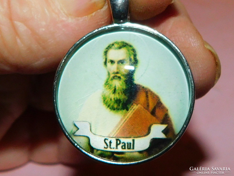 St. Paul's Tibetan silver pendant - can be worn with different patterns on both sides