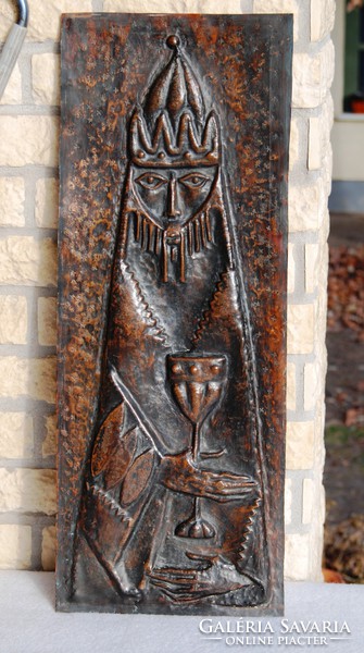 Imre Kovács (1936-1996): icon - large, unique copper embossing