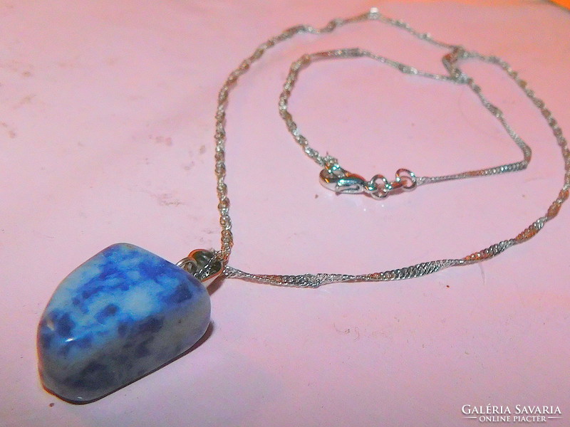 Sodalite mineral stone necklace