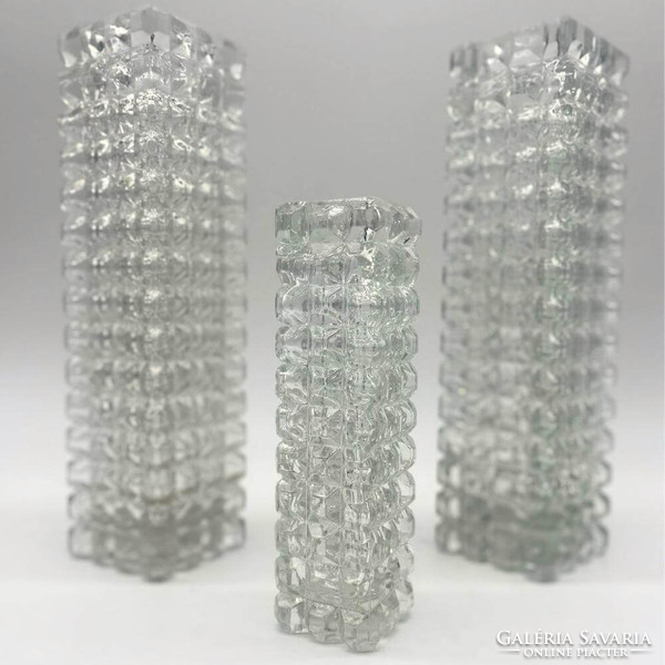 Geometric social real vases - 3 pcs -