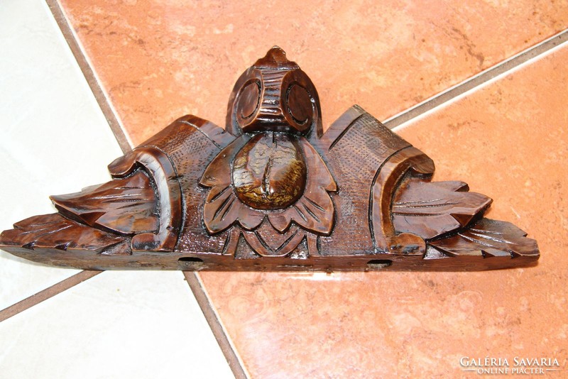 Old German carved wall clock tower ornament, roof decoration 22