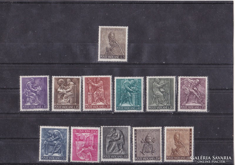 Vatikán forgalmi bélyegek teljes-sor 1966