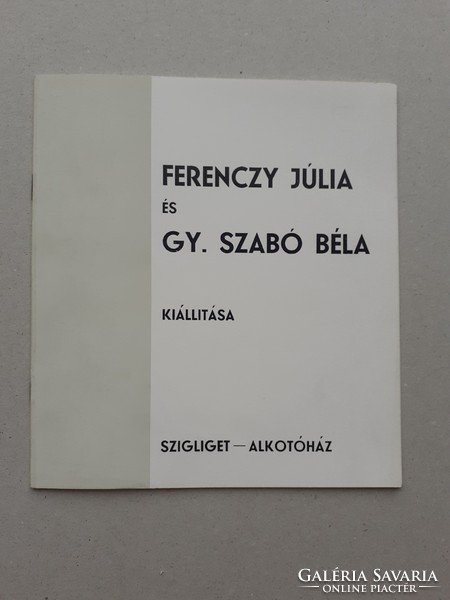 Ferenczy Júlia és Gy. Szabó Béla-katalógus