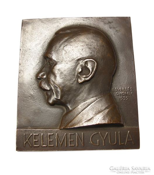 Gyula Kelemen plaque, György Edvi illés 1939