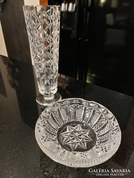 Cheap crystal vase with ashtray