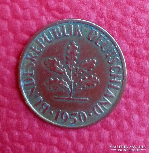 10 német pfennig 1950
