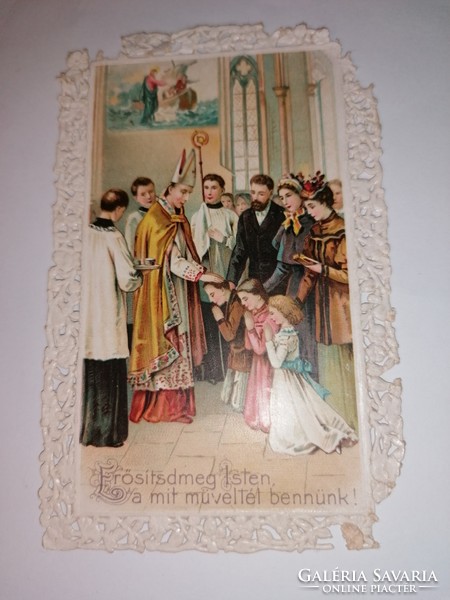 Antique lacy holy image 111