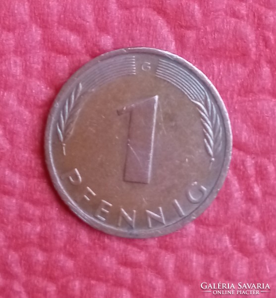 1 German pfennig 1973