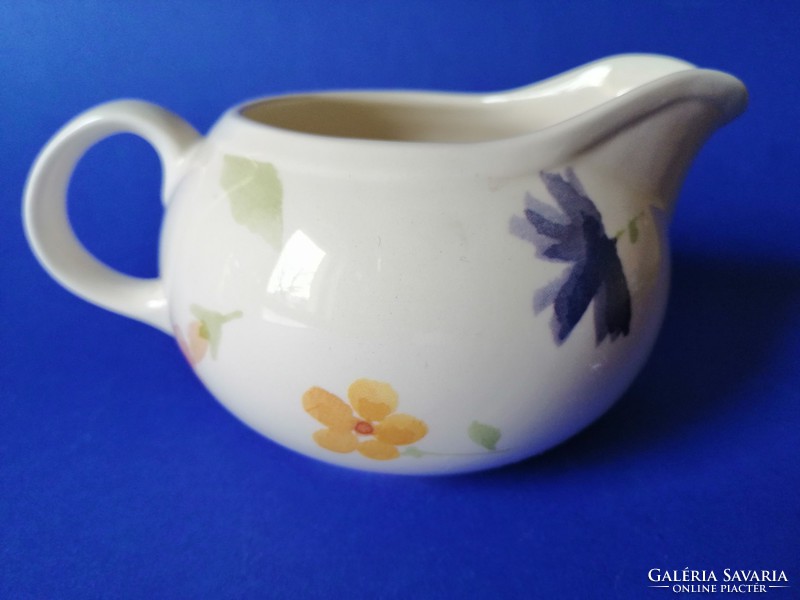 English faience sugar bowl and spout