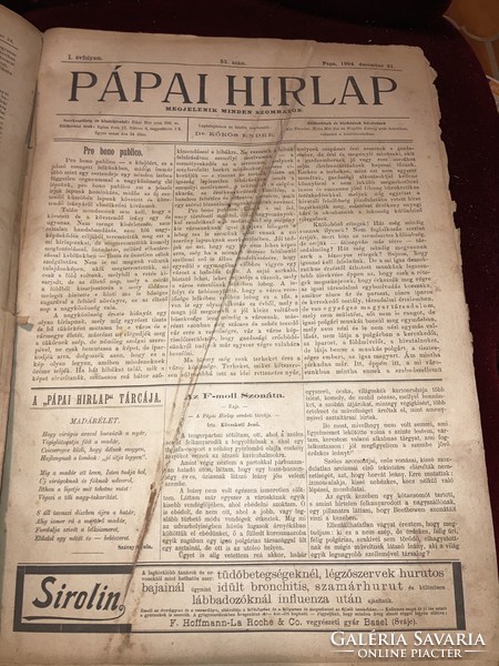 Pápa 1903-1904!! Pápai Hírlap/ 53 példány számból álló gyűjtői ritkaság!!!