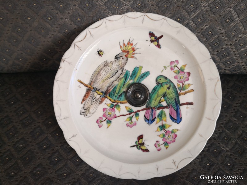 Antique Herend cake platter, hand-painted by Karl Anton, master painter, 1890s