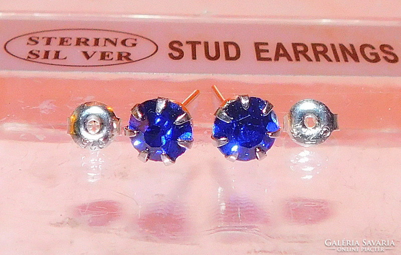 Sparkling London blue luster crystal stone earrings