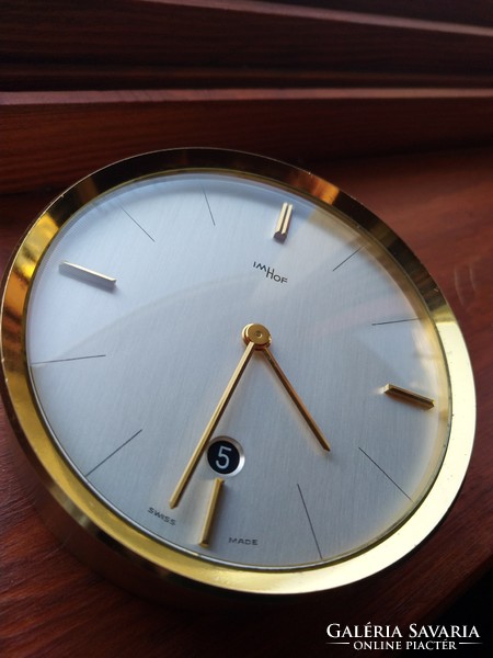 Imhof is an 8-day Swiss table clock dated