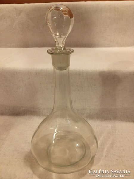 Blown glass bottle with glass stopper