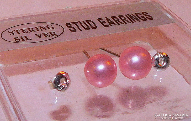 Rózsaszín Shell Pearl Gyöngy Fülbevaló