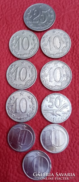 Czechoslovak 50, 25 and 10 hallers