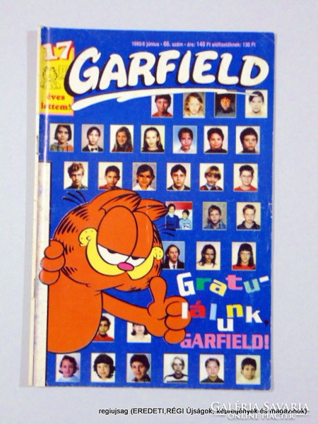 1995 June / garfield / birthday! Original old comic no .: 13196